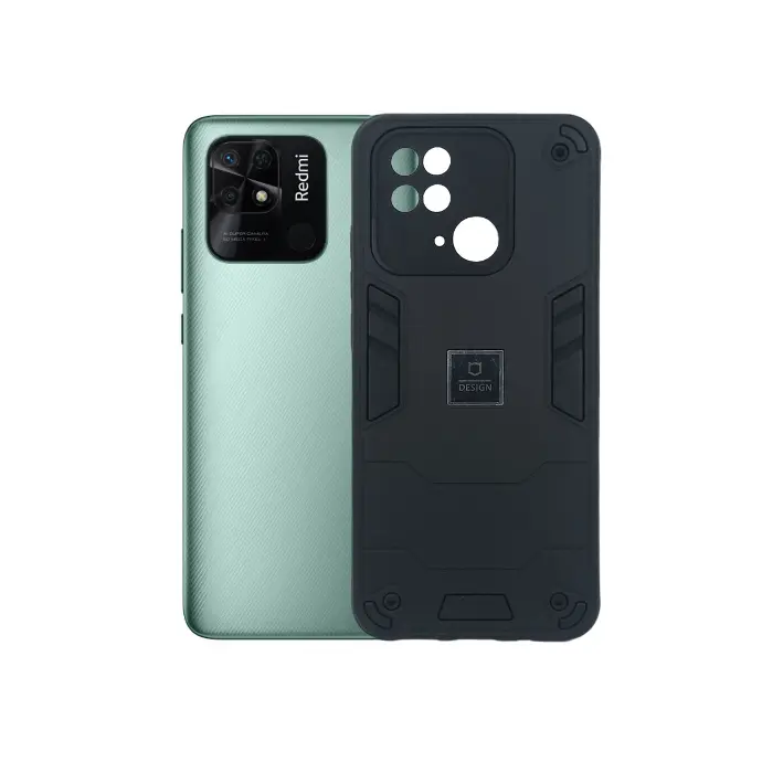 Xiaomi Redmi 10C Armour Back Case With Out Ring (Black)