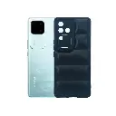 Black Puffer Soft Silicone Back Case for Vivo V30 5G - Stylish Protection