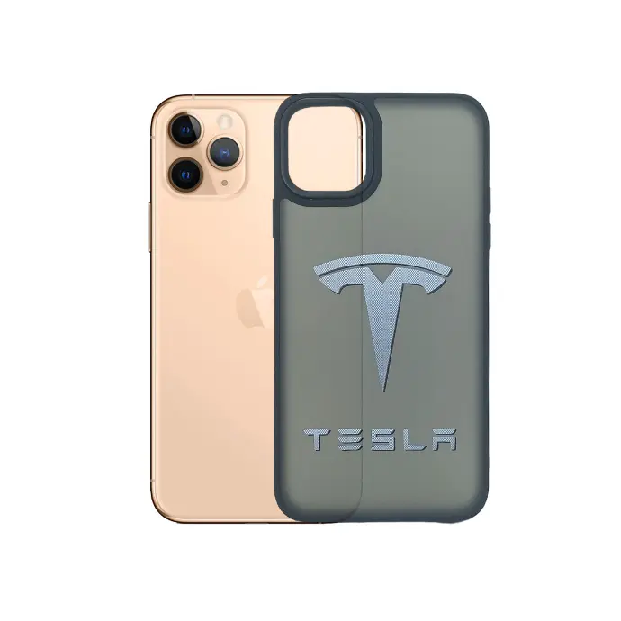 iPhone 11 Pro Max 3D Printed Matte Hard Siicone Back Case (WHITE TESLA)