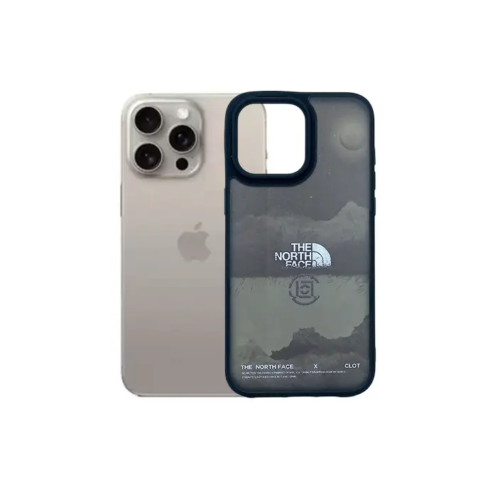 iPhone 15 Pro Max 3D Printed Matte Hard Siicone Back Case (THE NORTH FACE)