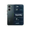 Vivo Y03 3D Puffer Back Print Soft Silicone Back Case (Black)
