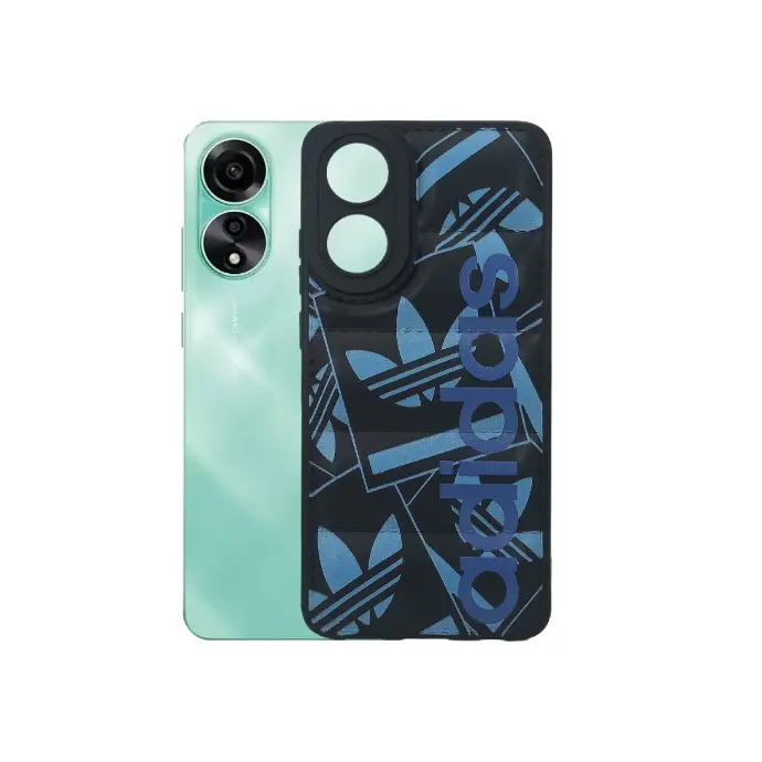 Oppo A78 4G 3D Puffer Back Printed Soft Silicone Case - Black