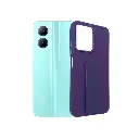 Oppo Realme C33|A17K|A17 Silicone With Grip|Stand Back Case (Purple)