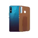 Infinix Hot 8|Hot 8 Lite|Tecno Spark 4 Silicone With Grip|Stand Back Case (Brown)