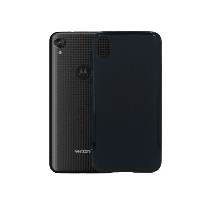 [PO14BMME6-0-2] Motorola Moto E6 Matte Soft Silicone Case - Black
