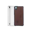 Vivo Y51 2015 (Polo) Ralph Laren Leather Back Case (Dark Brown)