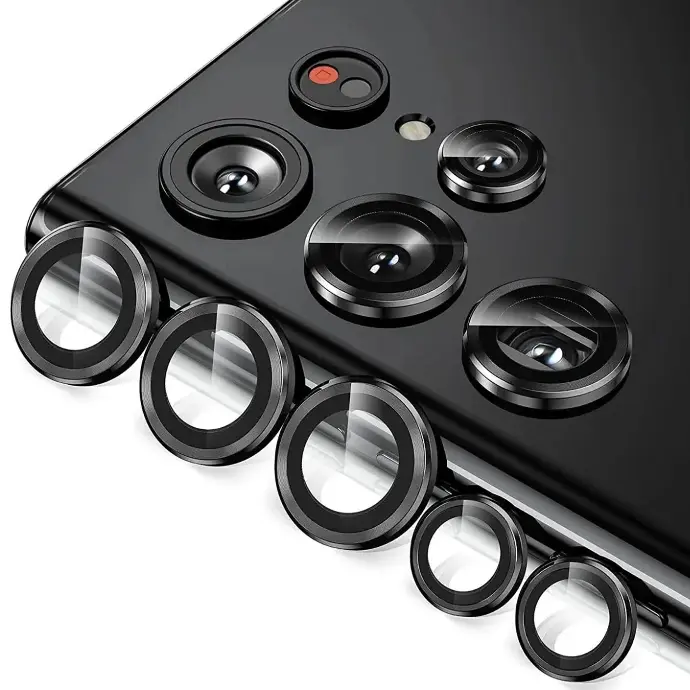 Samsung S22 Ultra Camera Rings - Black | Premium Lens Protection