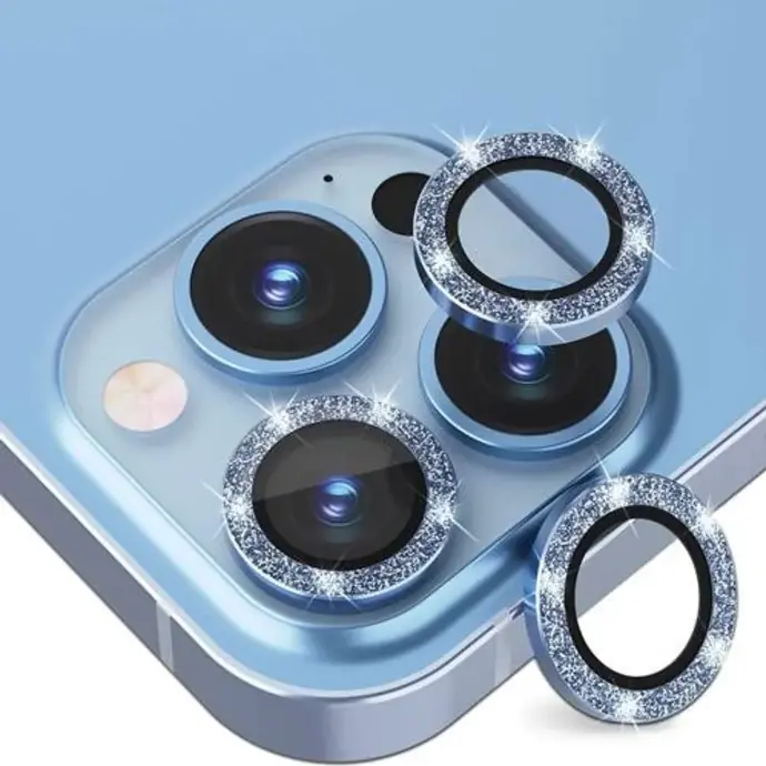 [PL14IP12PMX-6-3] Iphone 12 Pro Max Ladies Camera Rings (Blue)