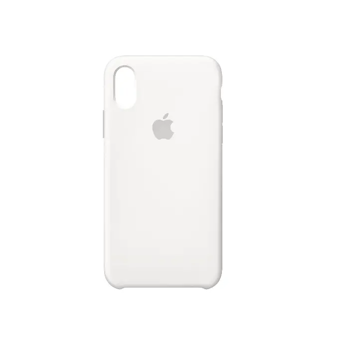 [PO23BIP8X-1-1] Original Soft Silky White Back Case for iPhone X/XS – Slim Silicone Cover