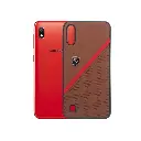 Samsung A10|M10 Ferrari Logo Leather Texture Back Case (Brown)