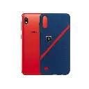 Samsung A10|M10 Ferrari Logo Leather Texture Back Case (Navy Blue)