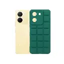 Vivo Y36|Y27s 3D Cubes Puffer Back Soft Silicone Case (Green)