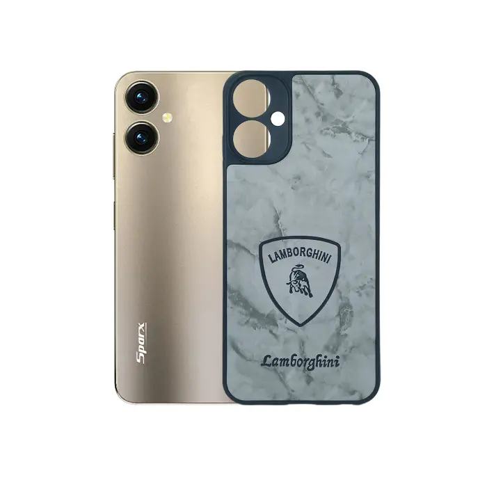 Sparx Neo 7 Ultra LAMBORGHINI Leather Back Case (Gray)