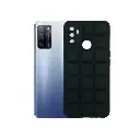 Oppo A53 4G Cubes 3D Puffer Soft Silicone Back Case (Black)