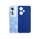 Oppo Reno 11F Soft Silicone Magsafe Logo Back Case (Navy Blue)