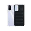 Vivo Y20|Y20i|Y20s|Y12A|Y12s New Solid Puffer Back Case (Black)