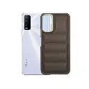Vivo Y20|Y20i|Y20s|Y12A|Y12s New Solid Puffer Back Case (Brown)