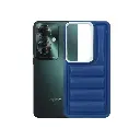 Solid Puffer Back Case for Oppo Reno 11F 5G - Navy Blue