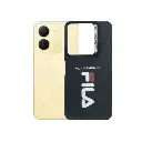 Vivo Y36/Y27s Soft Silicone 3D Printed Camera Ring Stand Back Case - Black