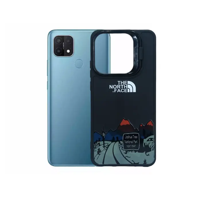 Oppo A16K/A16E/A15 Soft Silicone 3D Printed Camera Ring Stand Case