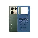 Infinix Note 40 4G Soft Silicone 3D Printed Camera Ring Stand Back Case (Navy Blue)