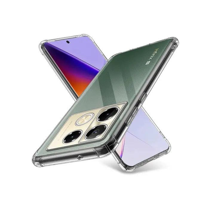 [PO7BINOT40PR-3] Infinix Note 40 Pro|Note 40 Pro Plus 5G Dust Plug Transparent Back Case