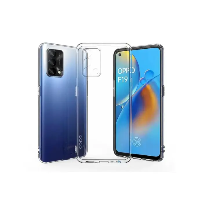Oppo F19|A74|A95 Dust Plug Transparent Back Case