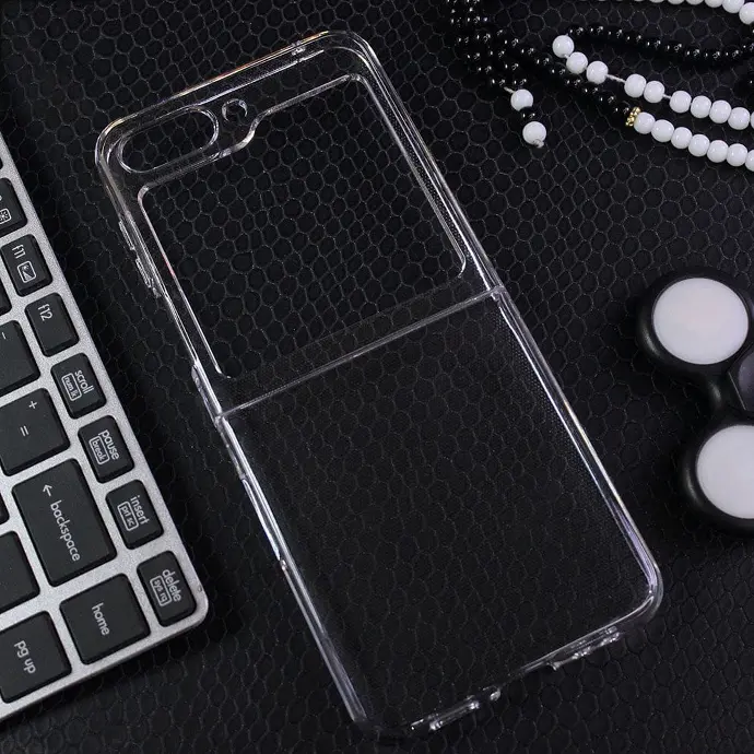 Samsung Galaxy Z Flip 5 Clear Hard Transparent Tpu Back Case 