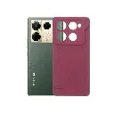 Infinix Note 40 Pro 4G Gears Luxury Carbon Texture Soft Silicone Back Case - Maroon