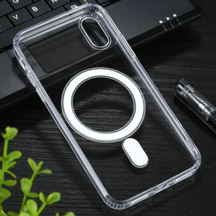 [PO7BIP8X-11] iPhone X/XS Magnetic Magsafe Wirelees Transparent Back Case