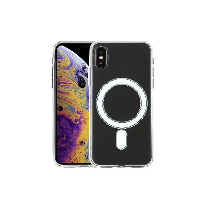 iPhone XS MAX Magnetic Magsafe Wirelees Transparent Back Case