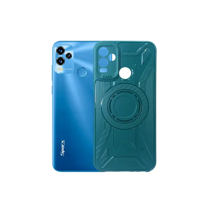 Sparx Neo 7 Pro/Sparx Neo 7 Soft Silicone Print Back Case  (Green)