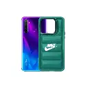 Oppo Realme 5/5i/5s/6i Solid Puffer Printed Back Case - Green
