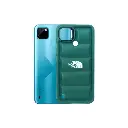 Oppo Realme C21Y|C25Y New Solid Puffer Printed Back Case (Green)