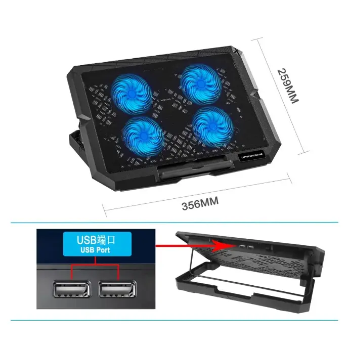 [COOL PAD-1] Laptop Cooler with 6 Fans - Ultimate Cooling Performance