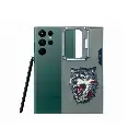 Samsung S22 Ultra Nimmy 3D Embroided Back Printed Case With Camera Stand (Titanium)