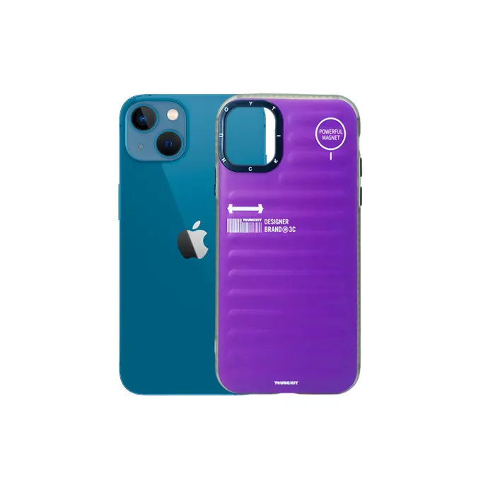 iPhone 14|iPhone 13 YOUNGKIT 3D Printed Back Case (Purple)