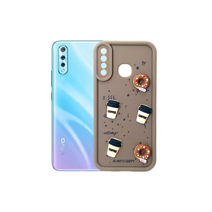 Vivo S1 Soft Silicone Ladies Coffee Back Case (Dark Brown)