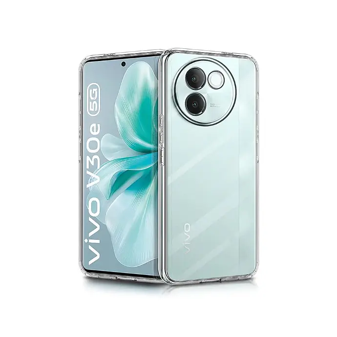 [PO7BVIV30E 5G-3] Vivo V30E 5G Dust Plug TPU|Transparent Back Case