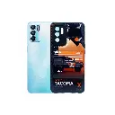 Full Print Puffer Back Case for Oppo Reno 6 4G - Black