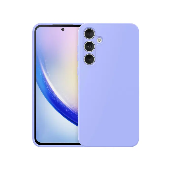 Samsung A25 Original Official Soft Silky Back Case (|Light Purple)