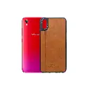 Vivo Y91C|Y91D|Y90|Y1s KASN WONDERFUL LIFE Logo Leather Back Case (Golden)