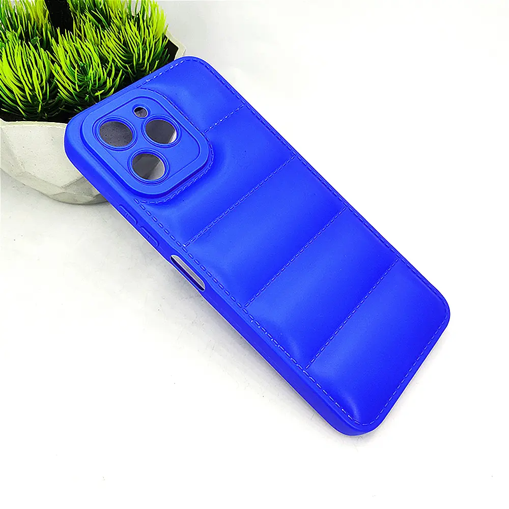 DCODE Cygnal 3|Cyglal 3 Pro|Cygnal 3 Lite Puffer Back Case (Blue)