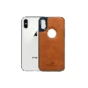 iPhone Xs Max KASN WONDERFUL LIFE Logo Leather Back Case (Golden)