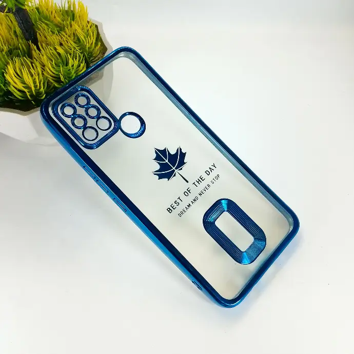 Tecno Pova Leaf CD Chrome Back Case (Blue)