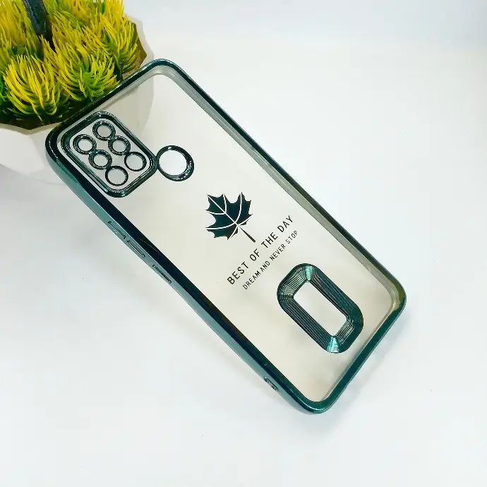 Tecno Pova Leaf CD Chrome Back Case (Green)