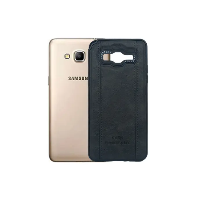 Samsung Galaxy Grand Pime|Grand Prime Plus|G530|G532 KASN WONDERFUL LIFE Logo Leather Back Case (Black)