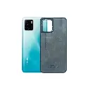 Vivo Y15s|Y15C|Y01|Y15A KASN WONDERFUL LIFE Logo Leather Back Case (Gray)