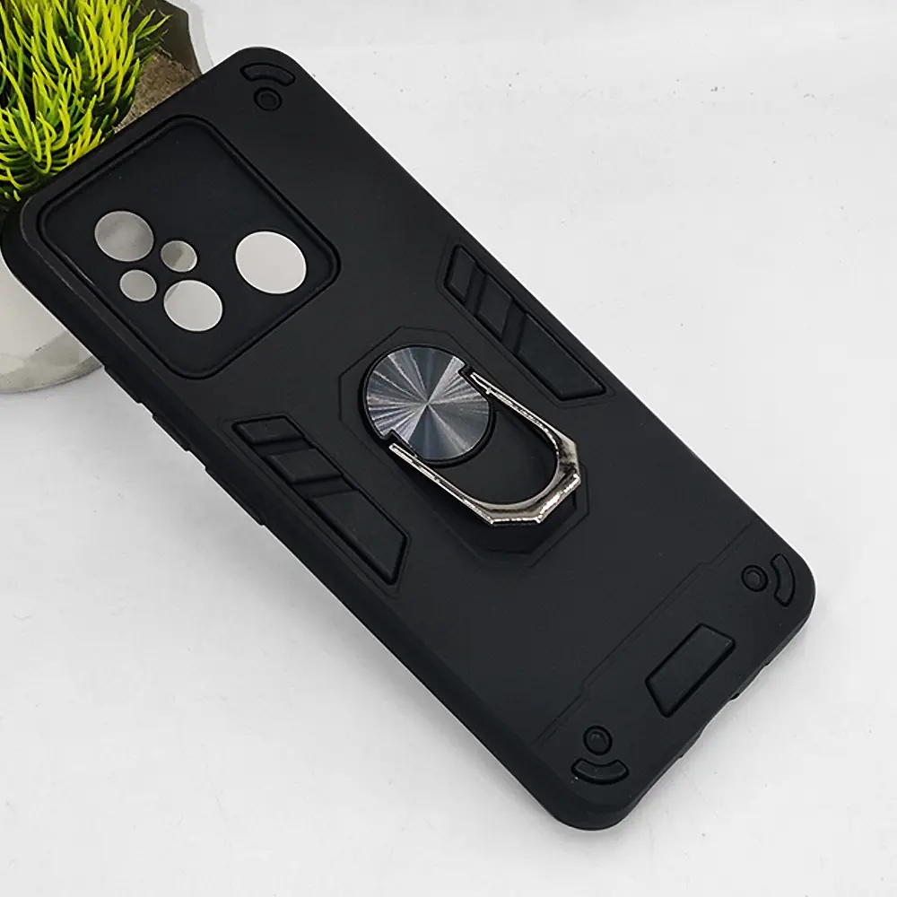 Redmi 12C Armor Back Case (Black)