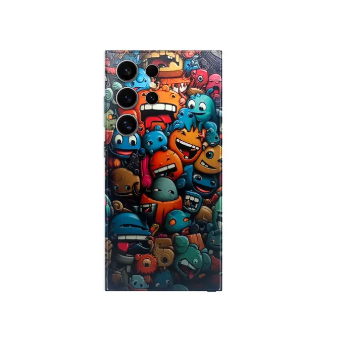 3D Printed Mobile Back Customize SkiN (Monsters Graffiti)